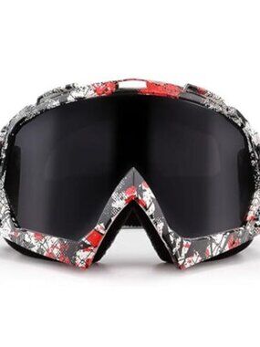 Black Motorcycle Goggles ATV Dirt Bike Ski Snow UV Protection Windproof Anti Fog